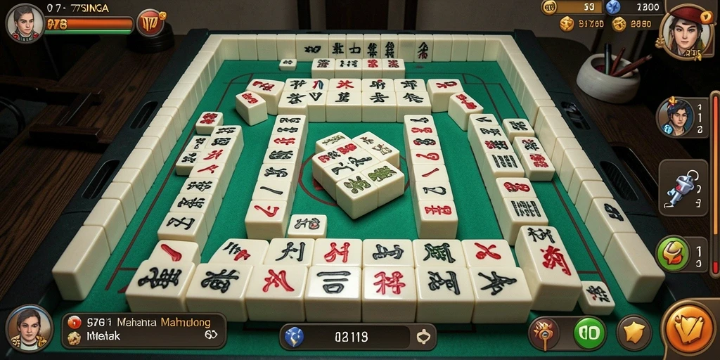 Screenshot gameplay 77SINGA yang menunjukkan keseruan permainan Mahjong.