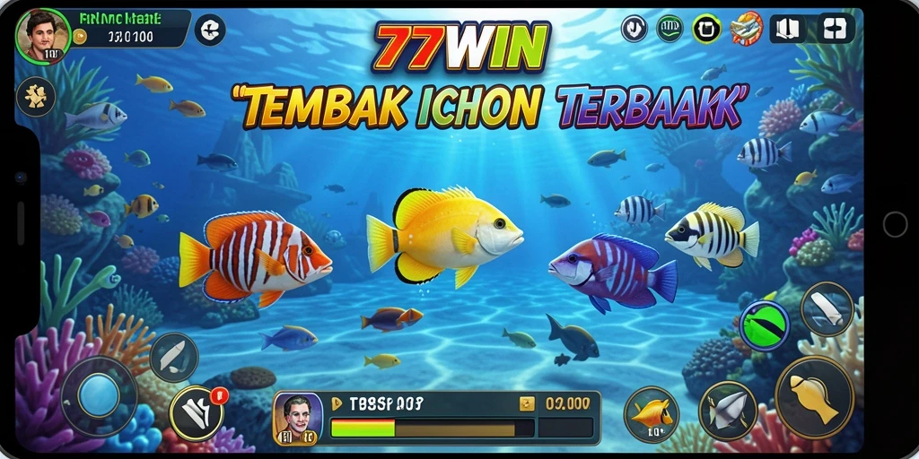 Screenshot gameplay Tembak Ikan 77WIN yang mengasyikkan.