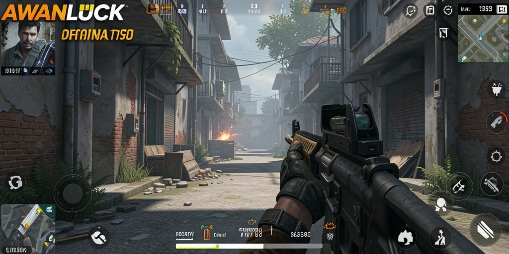 Screenshot menunjukkan momen mendebarkan dalam gameplay FPS.