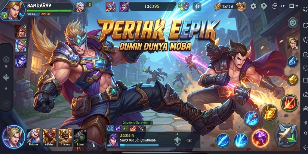 Gameplay seru BANDAR99 dengan aksi MOBA yang mendebarkan.