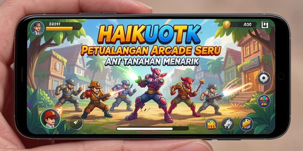 Screenshot gameplay HAIKUOTK yang menunjukkan aksi seru dalam permainan Arcade.