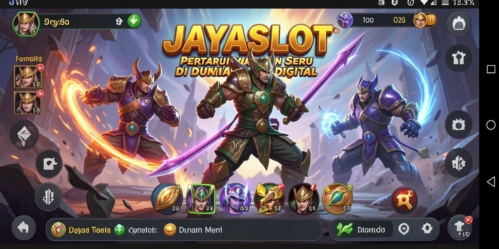 Tampilan gameplay seru di JAYASLOT yang menampilkan aksi pertarungan.