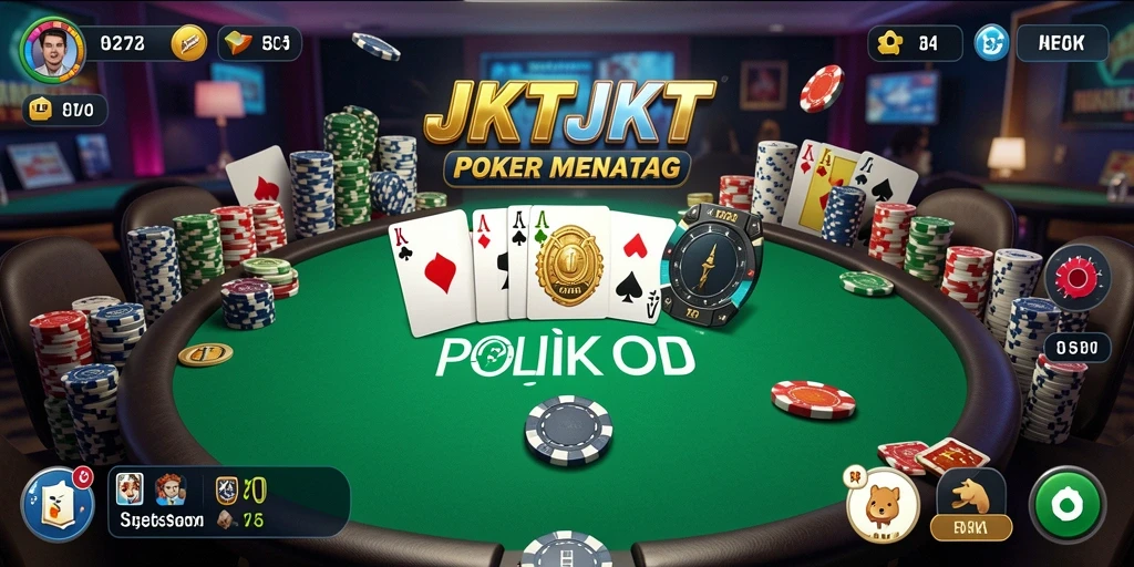 Tampilan menarik dari gameplay Poker di JKTJKT.