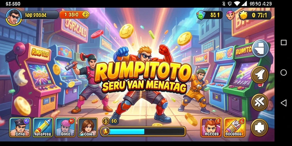 Screenshot menampilkan gameplay menantang dan grafis cerah RUMPITOTO.