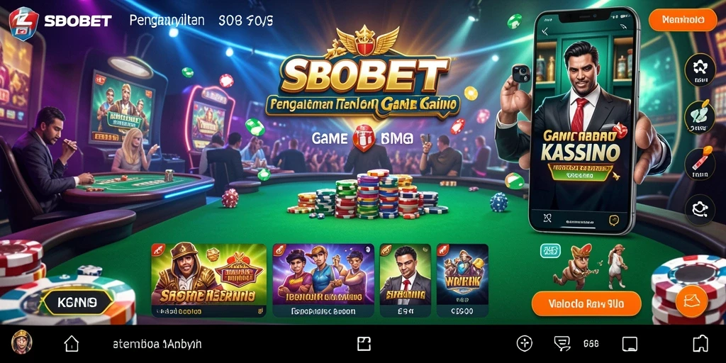 Tampilan menarik dari permainan kasino di SBOBET.