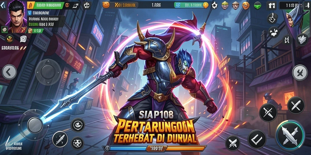Tampilan seru dari pertarungan dalam SIAP108 dengan karakter yang kuat.