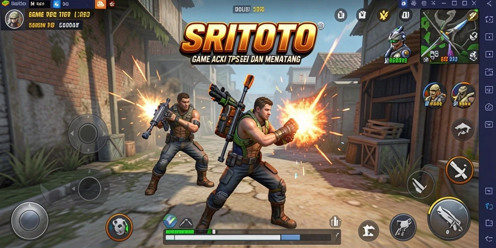 Tampilan gameplay seru dari SRITOTO dengan pertempuran intens.