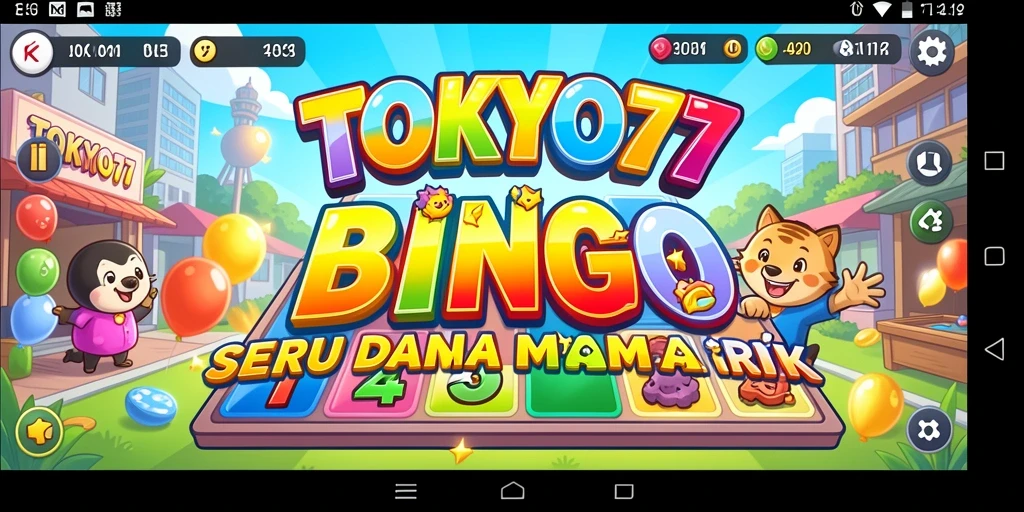 Tampilan gameplay seru dari TOKYO77 yang penuh warna dan interaksi.
