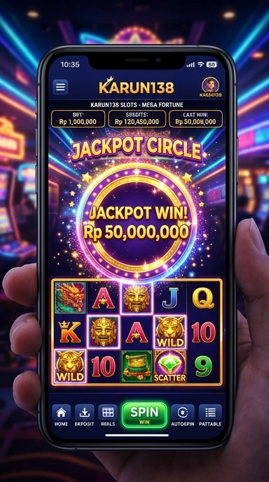 Tampilan awal aplikasi karun138 yang menarik dan informatif.